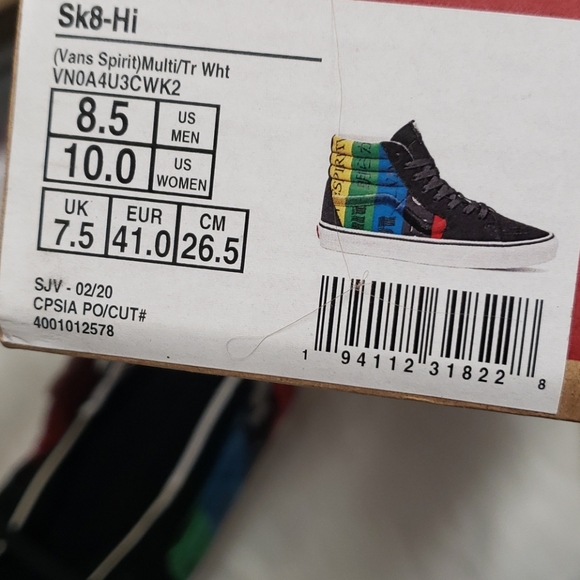 Vans spirit hi top black Red Yellow - Picture 5 of 7